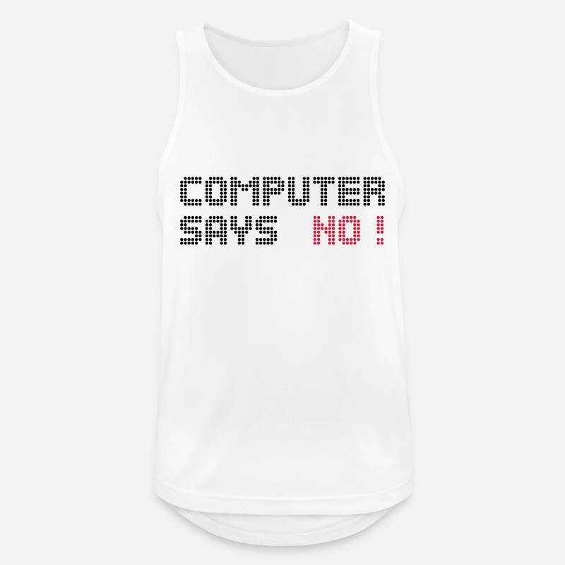 computer says no - Männer Tank Top atmungsaktiv - Weiß