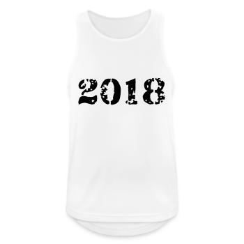 2018 - Männer Tank Top atmungsaktiv - Weiß - Vorne - Nick (188cm)