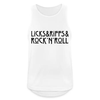 Licks Riffs Rock and Roll - Männer Tank Top atmungsaktiv - Weiß - Vorne - Nick (188cm)