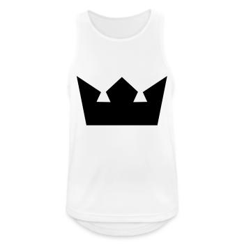 krone - Männer Tank Top atmungsaktiv - Weiß - Vorne - Nick (188cm)