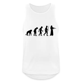 Female Flute Evolution - Männer Tank Top atmungsaktiv - Weiß - Vorne - Nick (188cm)