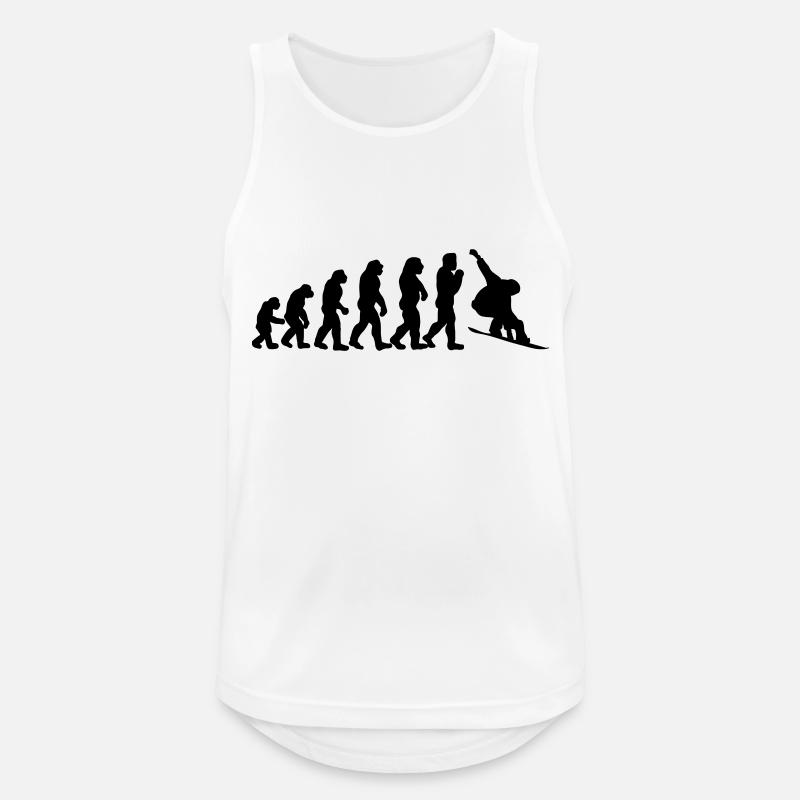 snowboard evolution - Männer Tank Top atmungsaktiv - Weiß