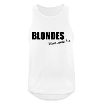 Blondes - Männer Tank Top atmungsaktiv - Weiß - Vorne - Nick (188cm)