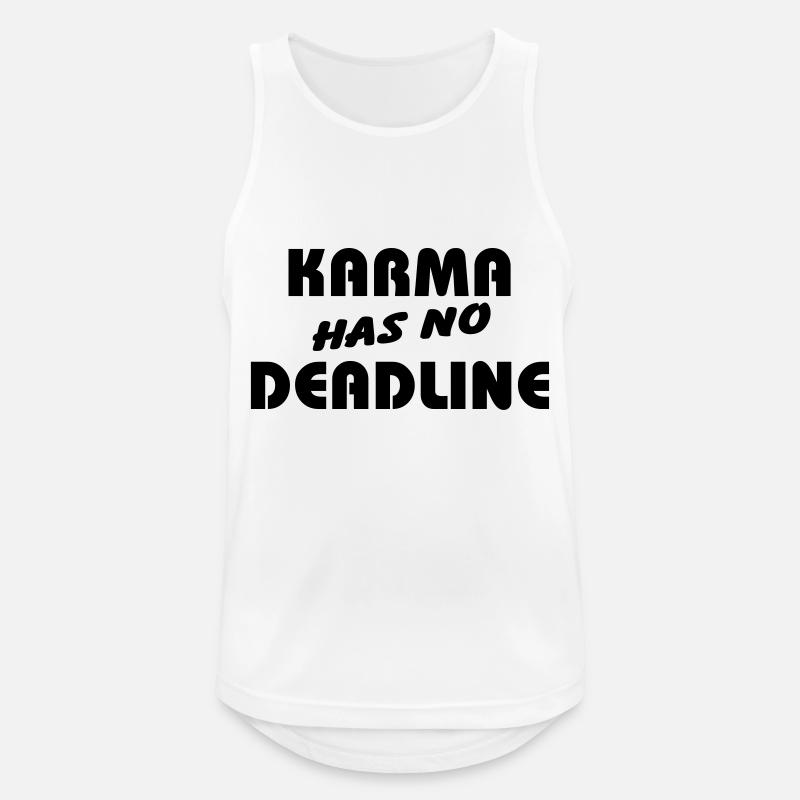 Karma has no Deadline - Men's Breathable Tank Top - white