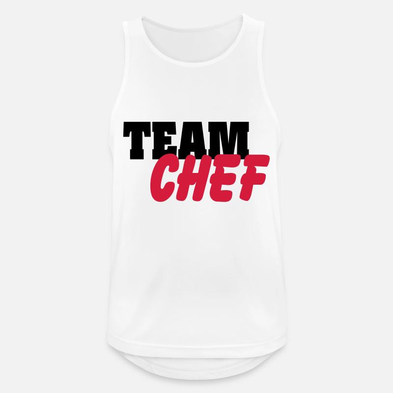 Team Chef - Männer Tank Top atmungsaktiv - Weiß