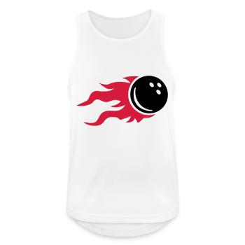 Bowling - Männer Tank Top atmungsaktiv - Weiß - Vorne - Nick (188cm)