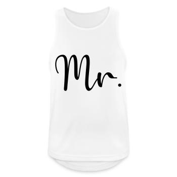 Mr. - Men's Breathable Tank Top - white - Front - Nick (188cm)
