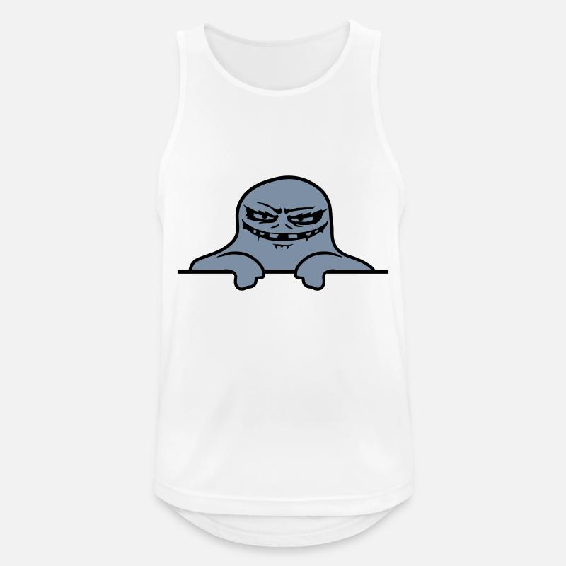 Mauer Geist Comic Monster - Männer Tank Top atmungsaktiv - Weiß