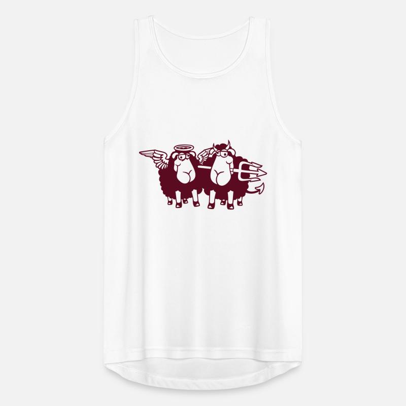 2 Sheep Angel Devil Satan Hell Evil Heaven Good Men's Breathable Tank Top