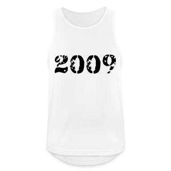 2009 - Männer Tank Top atmungsaktiv - Weiß - Vorne - Nick (188cm)