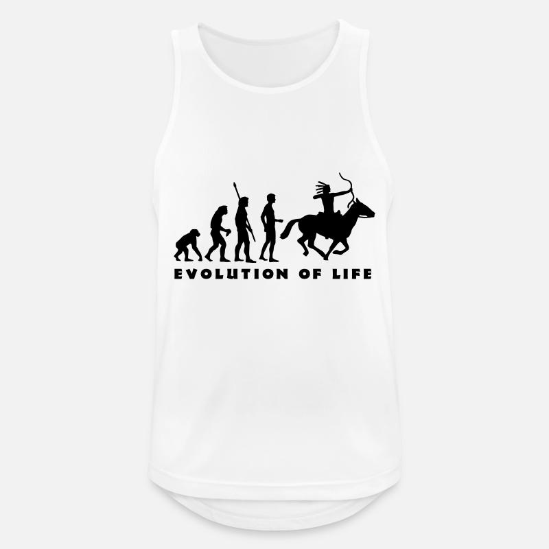 evolution_indianer_b - Men's Breathable Tank Top - white
