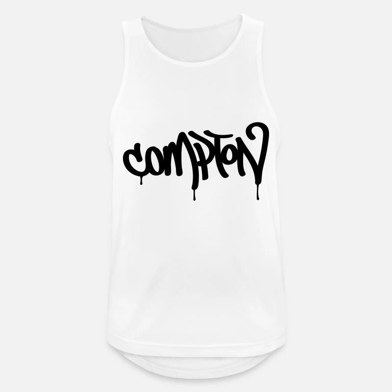 COMPTON - Men's Breathable Tank Top - white