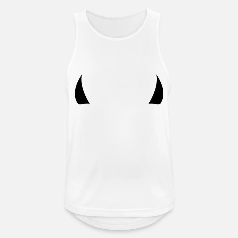 devil horns - Men's Breathable Tank Top - white