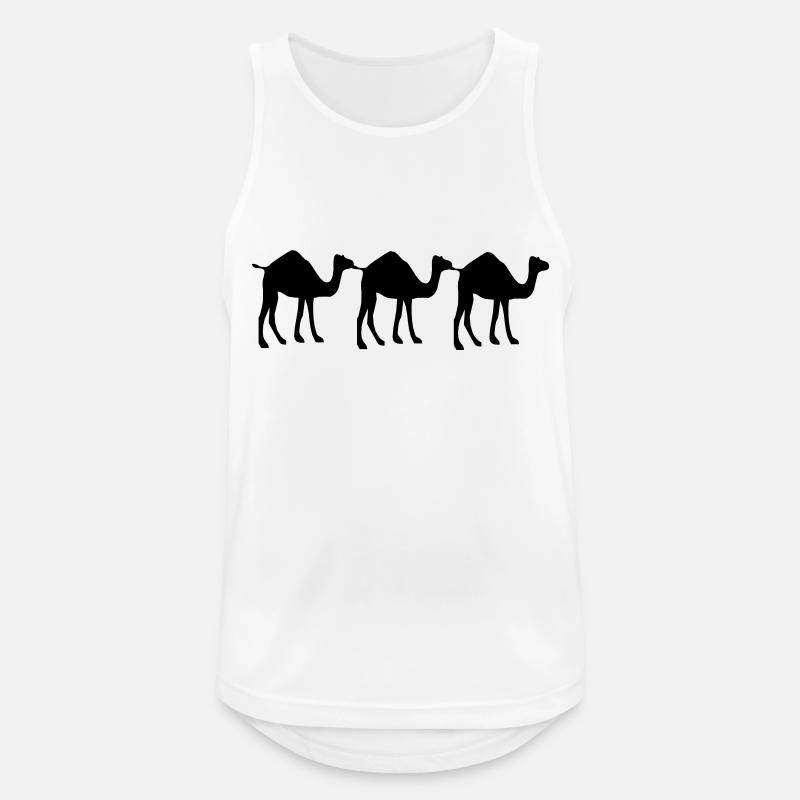 3 Kamel - Männer Tank Top atmungsaktiv - Weiß