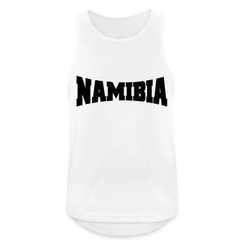 Namibia logo - Men's Breathable Tank Top - white - Front - Nick (188cm)