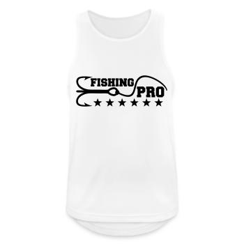 Fishing Pro - Männer Tank Top atmungsaktiv - Weiß - Vorne - Nick (188cm)
