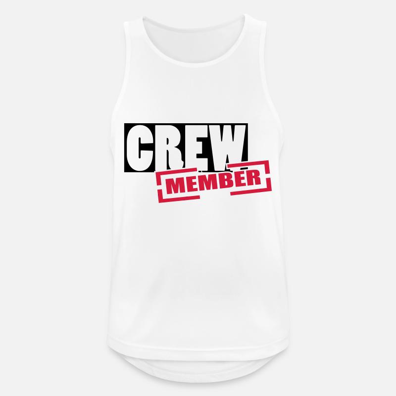 crew - Männer Tank Top atmungsaktiv - Weiß