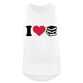 Bücher - Männer Tank Top atmungsaktiv - Weiß - Vorne - Nick (188cm)