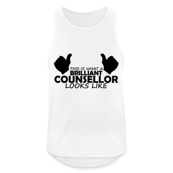 brilliant counsellor - Men's Breathable Tank Top - white - Front - Nick (188cm)