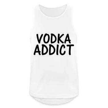 vodka addict - Men's Breathable Tank Top - white - Front - Nick (188cm)