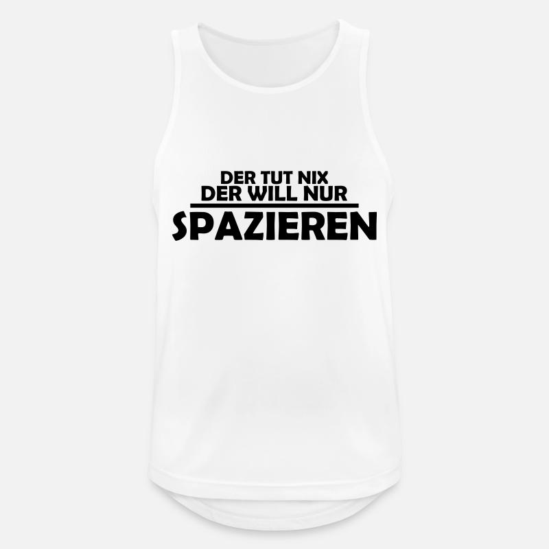 spazieren - Männer Tank Top atmungsaktiv - Weiß