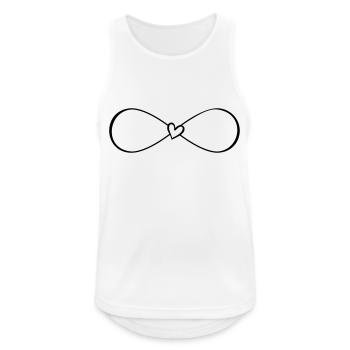 Infinity symbol Infinity with heart - Men's Breathable Tank Top - white - Front - Nick (188cm)
