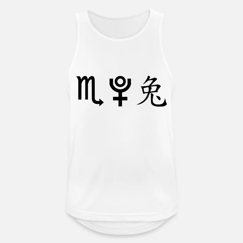 Scorpio Pluto Rabbit - Men's Breathable Tank Top - white