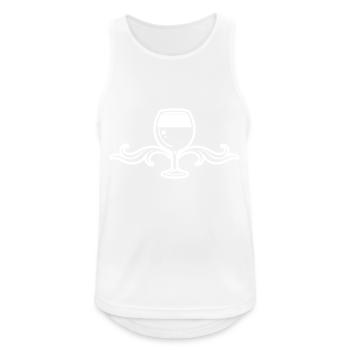 Verre à vin rouge Verre à vin - Débardeur respirant Homme - blanc - Devant - Nick (188cm)