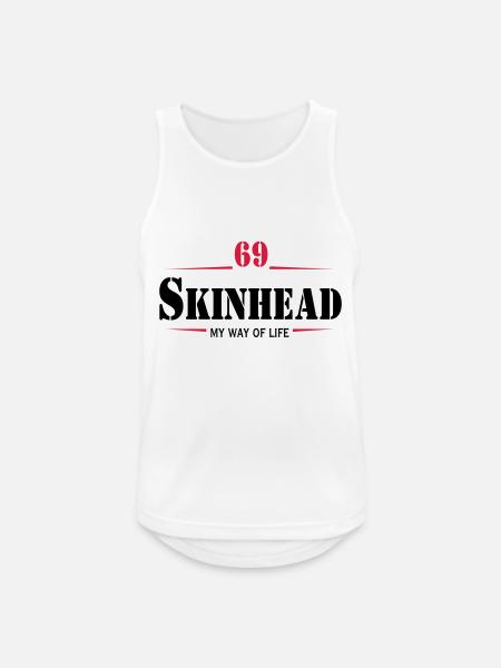 Working Class Skinhead Oi! Antiracist Bootboys My - Herre tanktop åndbar - hvid