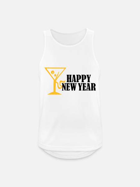 Silvester - Neujahr - Männer Tank Top atmungsaktiv - Weiß