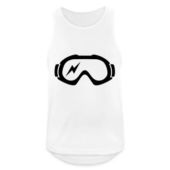 skibrille mit blitz - Männer Tank Top atmungsaktiv - Weiß - Vorne - Nick (188cm)