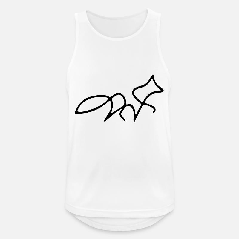 Fox oneline - Männer Tank Top atmungsaktiv - Weiß