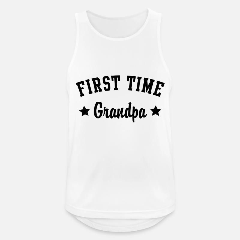 FIRST TIME Grandpa - Men's Breathable Tank Top - white