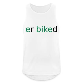 er biked e-bike - Männer Tank Top atmungsaktiv - Weiß - Vorne - Nick (188cm)