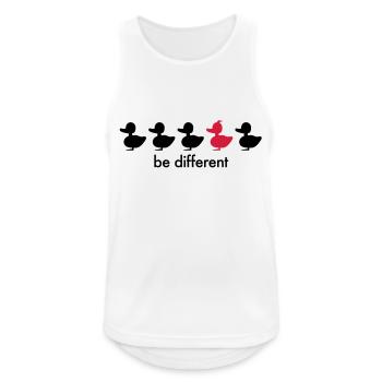 be different Ente Entchen Irokese Schnabel Punk - Männer Tank Top atmungsaktiv - Weiß - Vorne - Nick (188cm)