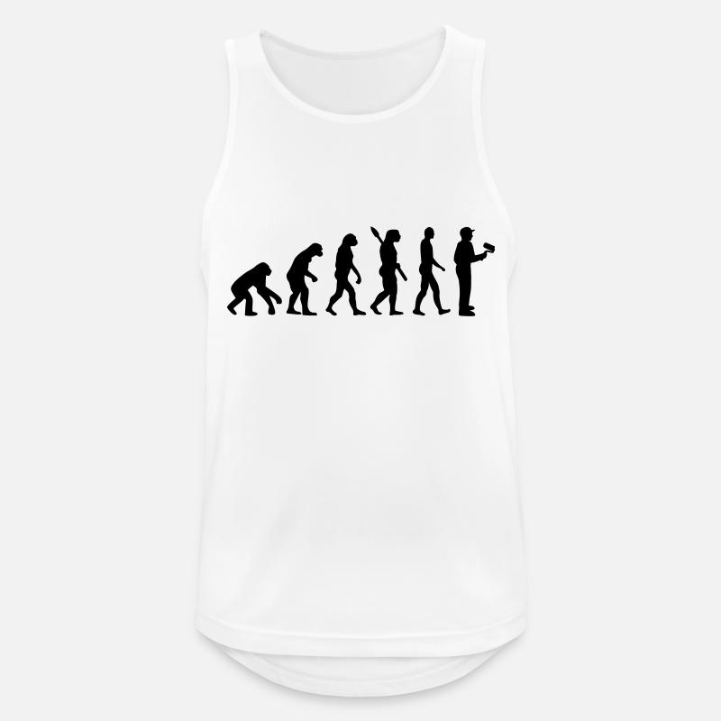 Maler Evolution - Männer Tank Top atmungsaktiv - Weiß