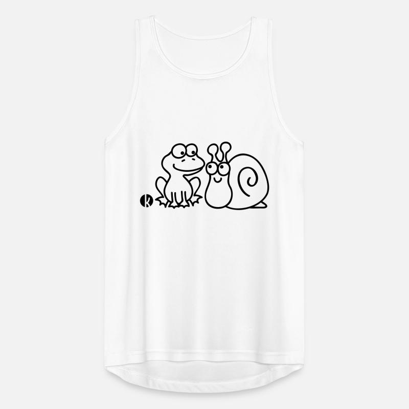 Frosch und Schnecke Männer Tank Top atmungsaktiv