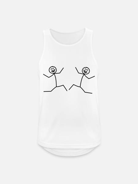 Happy Friends - Men's Breathable Tank Top - white