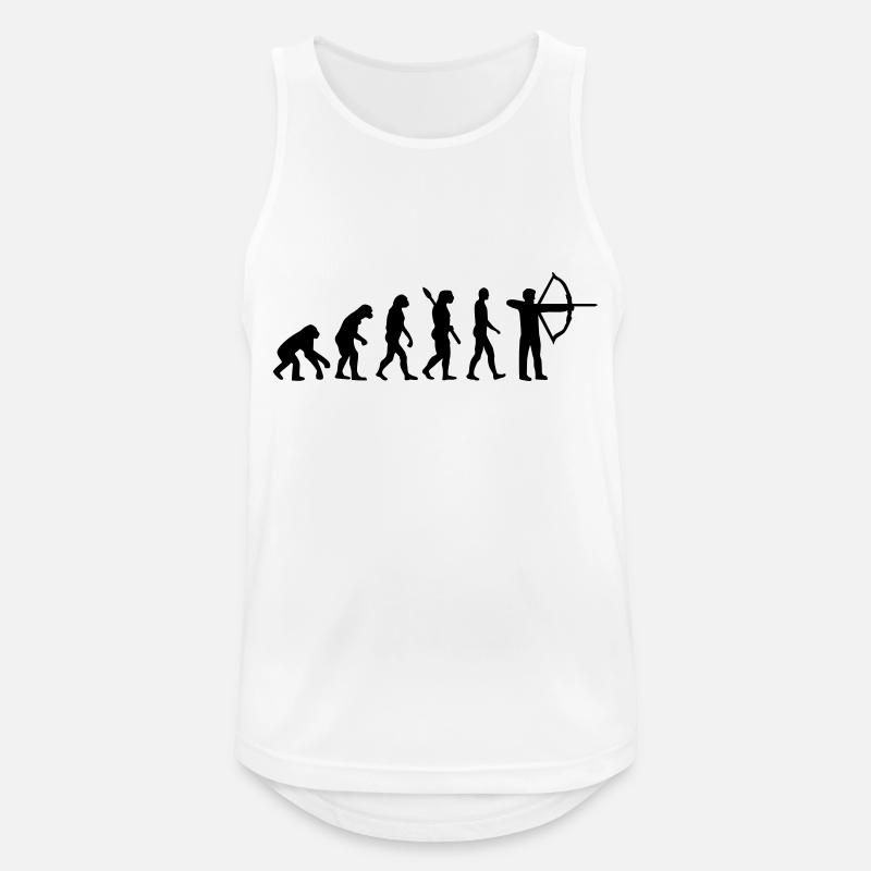 Evolution Bogenschießen - Männer Tank Top atmungsaktiv - Weiß