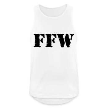 FFW Schrift Armee-Style - Männer Tank Top atmungsaktiv - Weiß - Vorne - Nick (188cm)