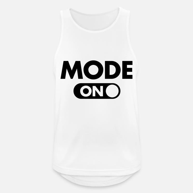 (Your Text) Mode (ON) - Männer Tank Top atmungsaktiv - Weiß
