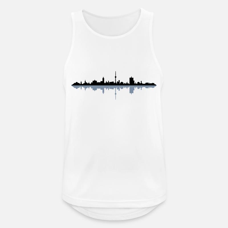 Skyline - Stuttgart - Männer Tank Top atmungsaktiv - Weiß