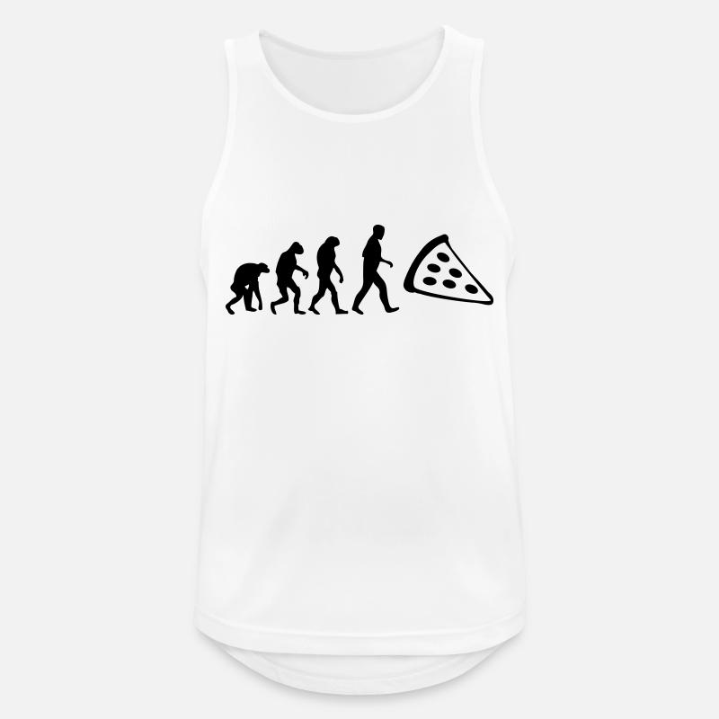 pizza evolution - Men's Breathable Tank Top - white