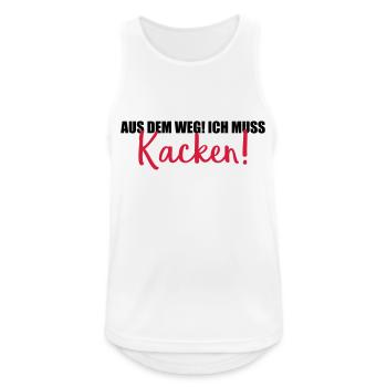 aus dem weg kacken - Männer Tank Top atmungsaktiv - Weiß - Vorne - Nick (188cm)