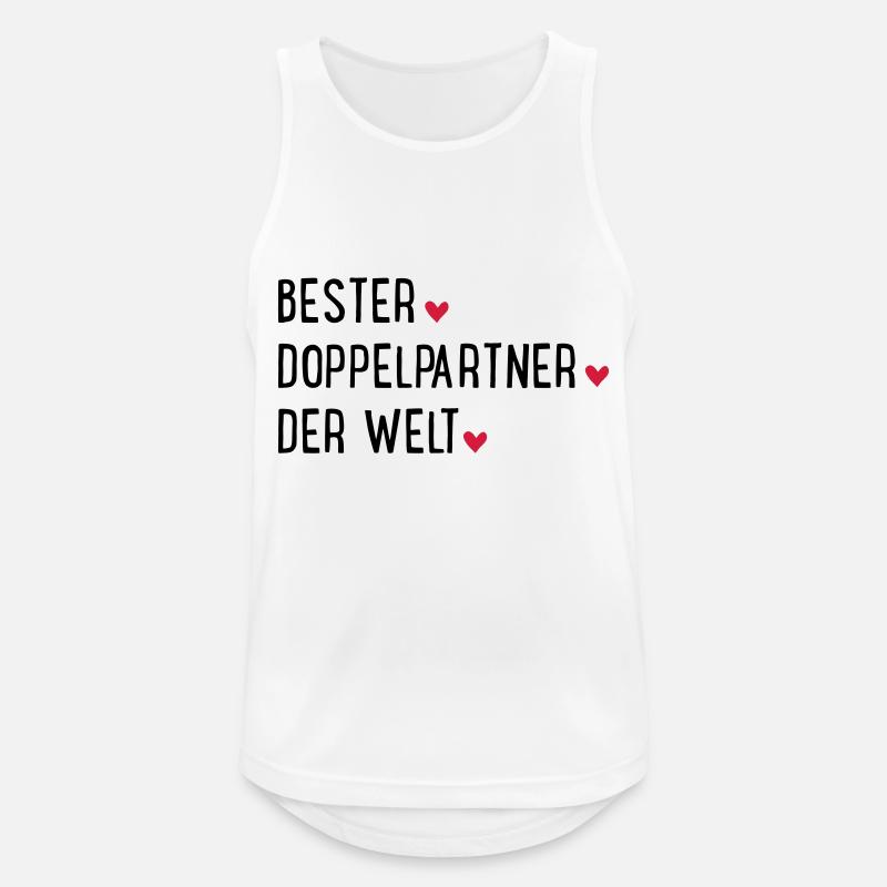 Doppelpartner - Männer Tank Top atmungsaktiv - Weiß