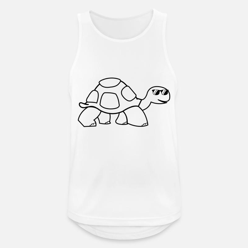cool turtle - Männer Tank Top atmungsaktiv - Weiß