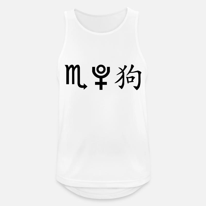 skorpion pluto hund - Männer Tank Top atmungsaktiv - Weiß