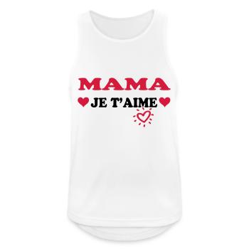 MAMA I love you - Men's Breathable Tank Top - white - Front - Nick (188cm)