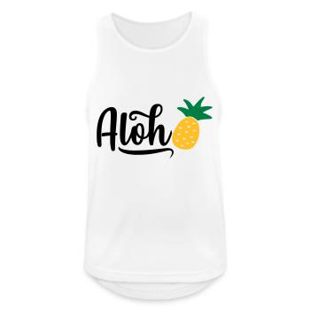 Aloha Ananas - Débardeur respirant Homme - blanc - Devant - Nick (188cm)