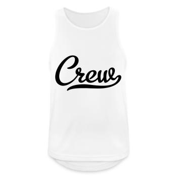 Crew - Männer Tank Top atmungsaktiv - Weiß - Vorne - Nick (188cm)
